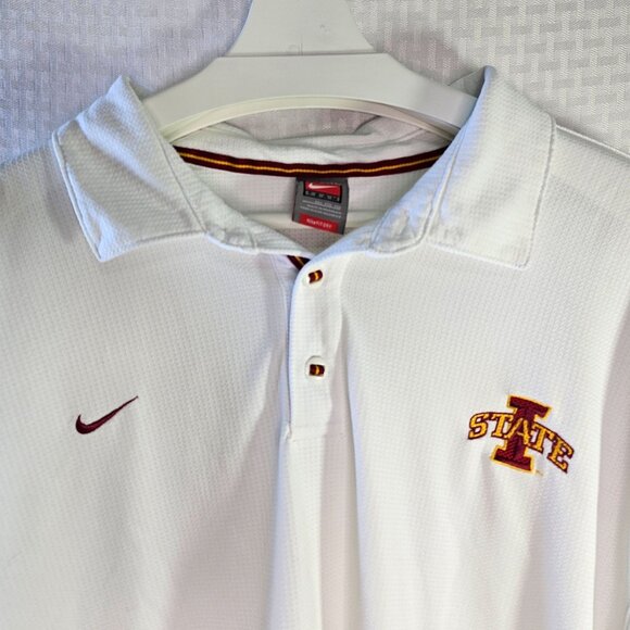Nike Team Iowa State Polo Shirt White XXL Mens Athletic Wear - Picture 2 of 7
